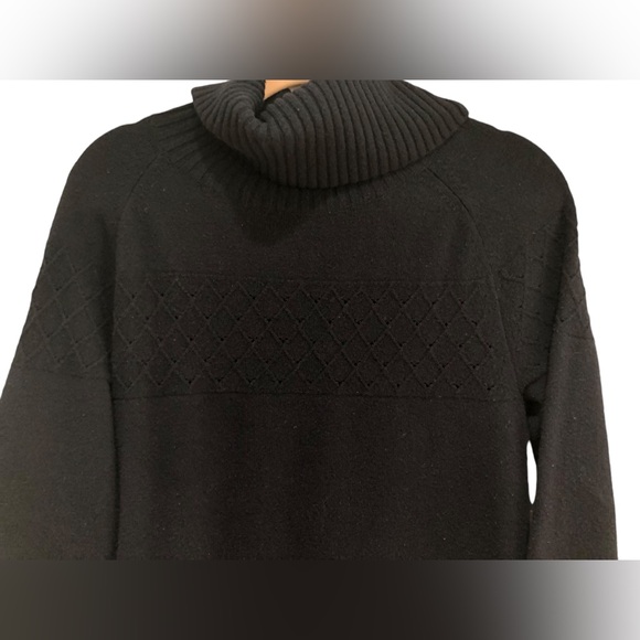 2/$14 ❤️ Banana Republic Black Turtleneck Sweater Dress/Tunic Sz M - Picture 4 of 8